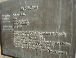 Inschrift an der St. Nikolaus Kirche